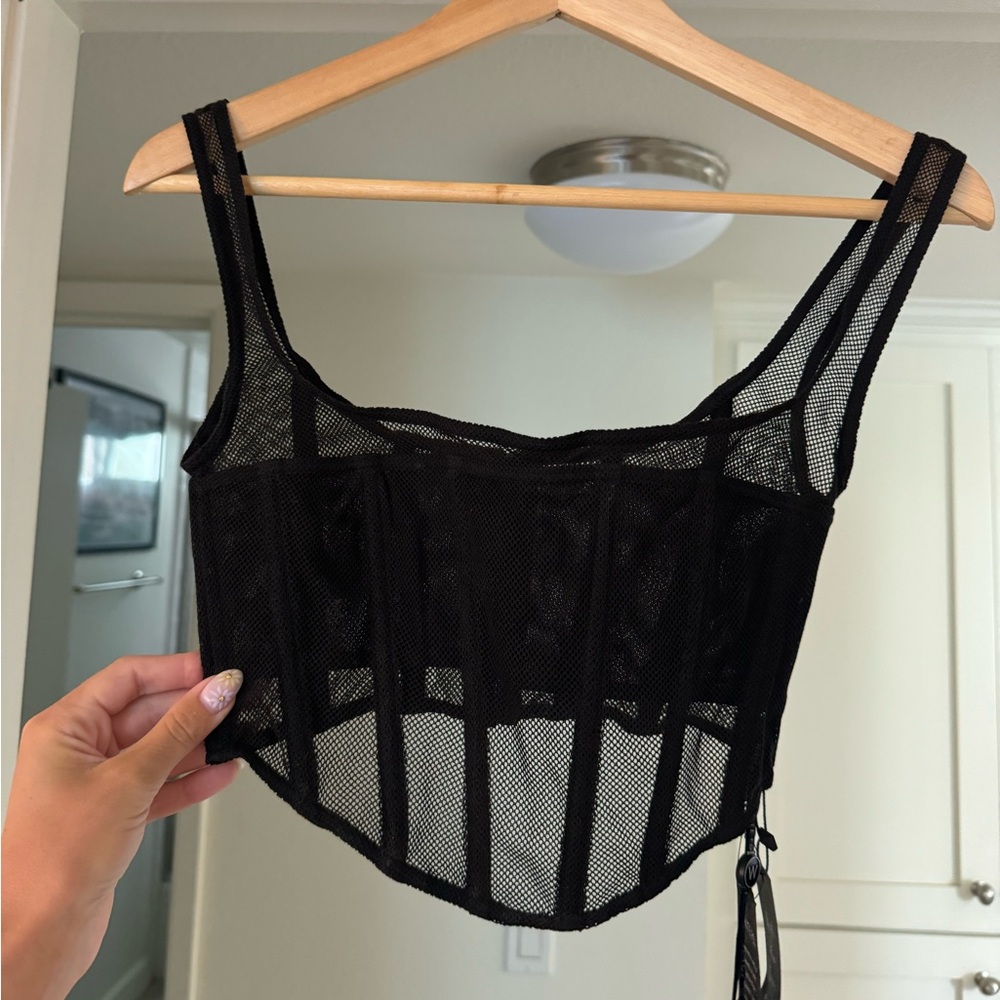 White fox corset! Size xs, brand new with tags